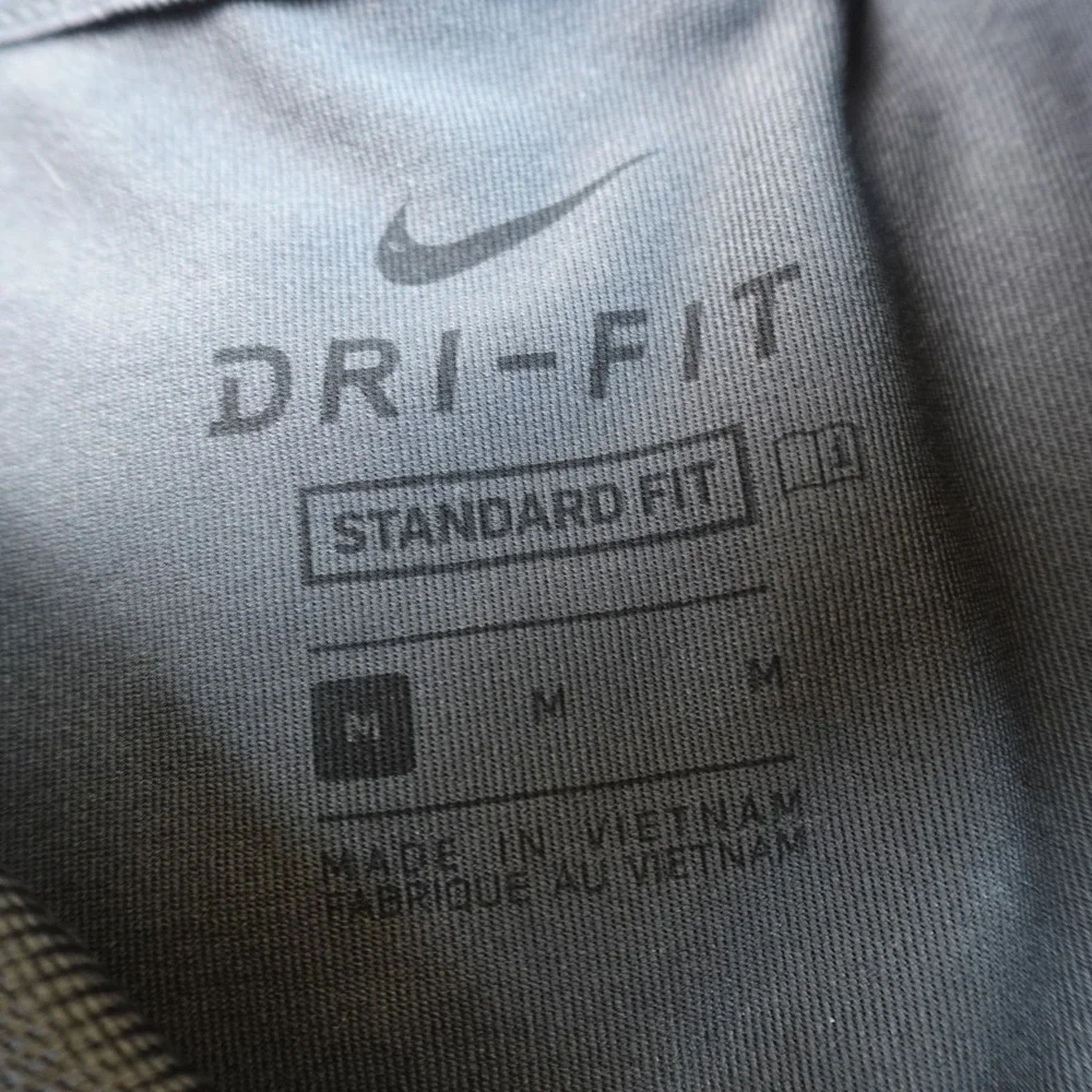 Nike Polo Shirt Mens M Gray Dri FIT Vapor Ikat Performance Golf Tennis Swoosh